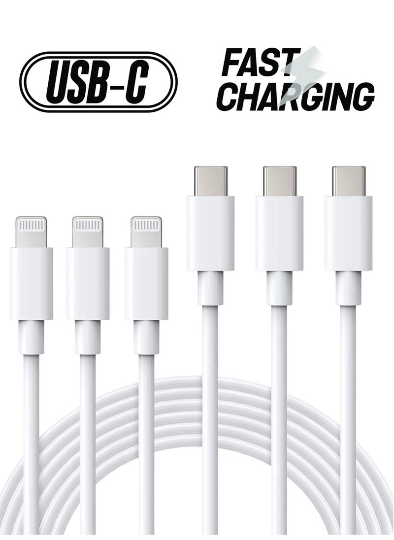 ELTRAZONE USB C to Lightning Cable MFi Certified 3Pack 6FT Fast iPhone 13 Charger Cable - Lightning to Type C Cable Compatible with iPhone 13 12 Pro 11 Max XS  - Image 1