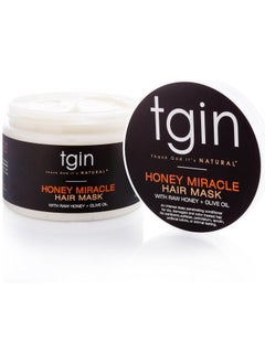Tgin Hair Mask with Honey Miracle Conditioner with Raw Honey and Olive Oil by Teigen for Normal, Dry and Frizzy Hair, 12 oz, from Thank Good It's Natural 340 ml  - Image 1