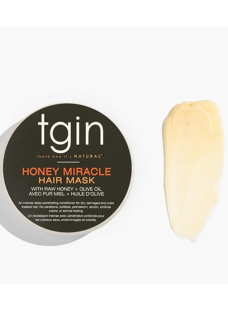 Tgin Hair Mask with Honey Miracle Conditioner with Raw Honey and Olive Oil by Teigen for Normal, Dry and Frizzy Hair, 12 oz, from Thank Good It's Natural 340 ml - Image 3