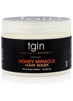 Tgin Hair Mask with Honey Miracle Conditioner with Raw Honey and Olive Oil by Teigen for Normal, Dry and Frizzy Hair, 12 oz, from Thank Good It's Natural 340 ml  - Image 2