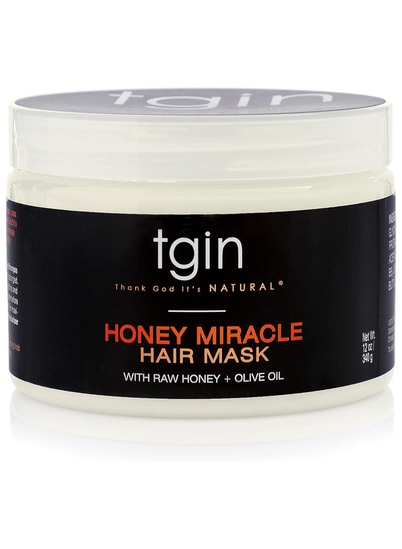 Tgin Hair Mask with Honey Miracle Conditioner with Raw Honey and Olive Oil by Teigen for Normal, Dry and Frizzy Hair, 12 oz, from Thank Good It's Natural 340 ml - Image 2