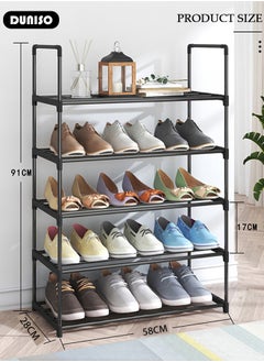 DUNISO Assembly Shoe Shelf, 5-Tier Home Metal Shoe Rack, Easy to assemble Shoe Rack Cabinet, Lightweight and Large capacity Shoe Cabinet Storage for Home Entryway Vestibule  - Image 4