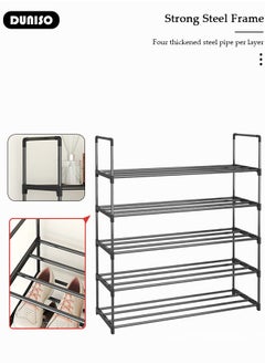 DUNISO Assembly Shoe Shelf, 5-Tier Home Metal Shoe Rack, Easy to assemble Shoe Rack Cabinet, Lightweight and Large capacity Shoe Cabinet Storage for Home Entryway Vestibule  - Image 3