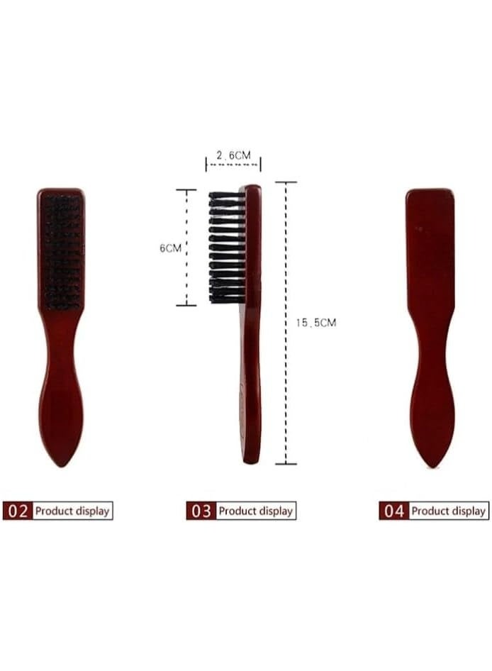 فرشاة لحية خشبية للرجال بشعيرات طبيعية – فرشاة تصفيف وفرد اللحية وتوزيع زيت وبلسم اللحية – أداة عناية باللحية لتحفيز نمو الشعر وإزالة التشابك - Image 2