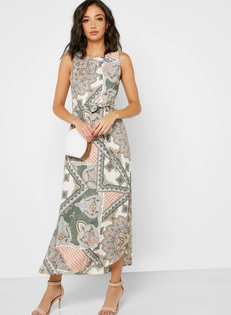 DOROTHY PERKINS Gathered Neck Detail Printed Dress