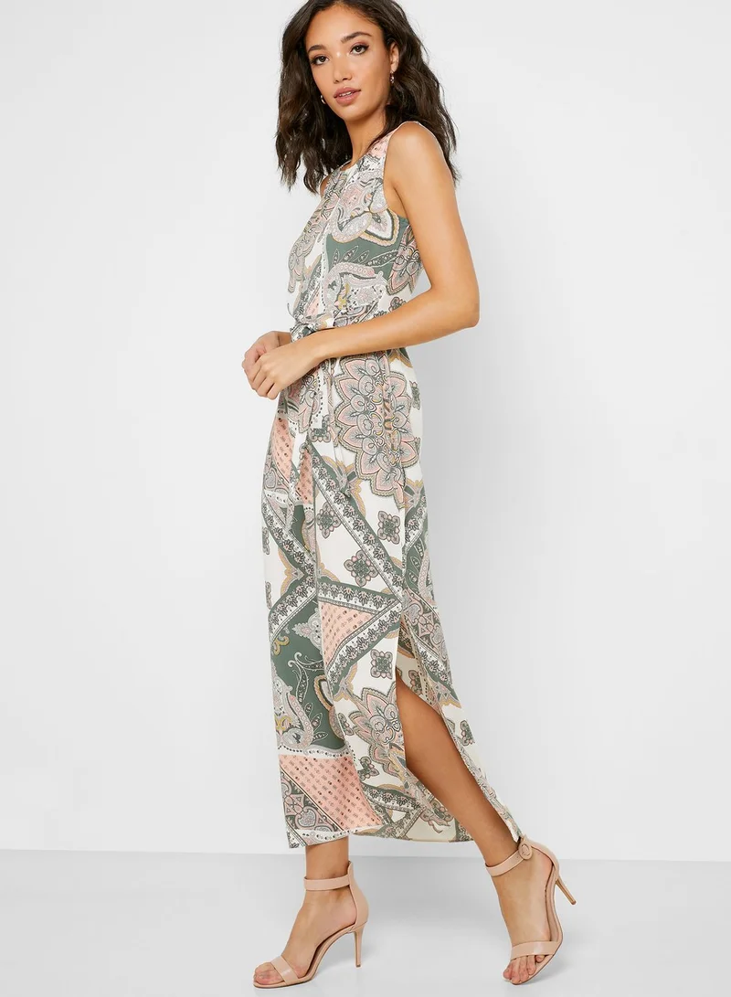 DOROTHY PERKINS Gathered Neck Detail Printed Dress