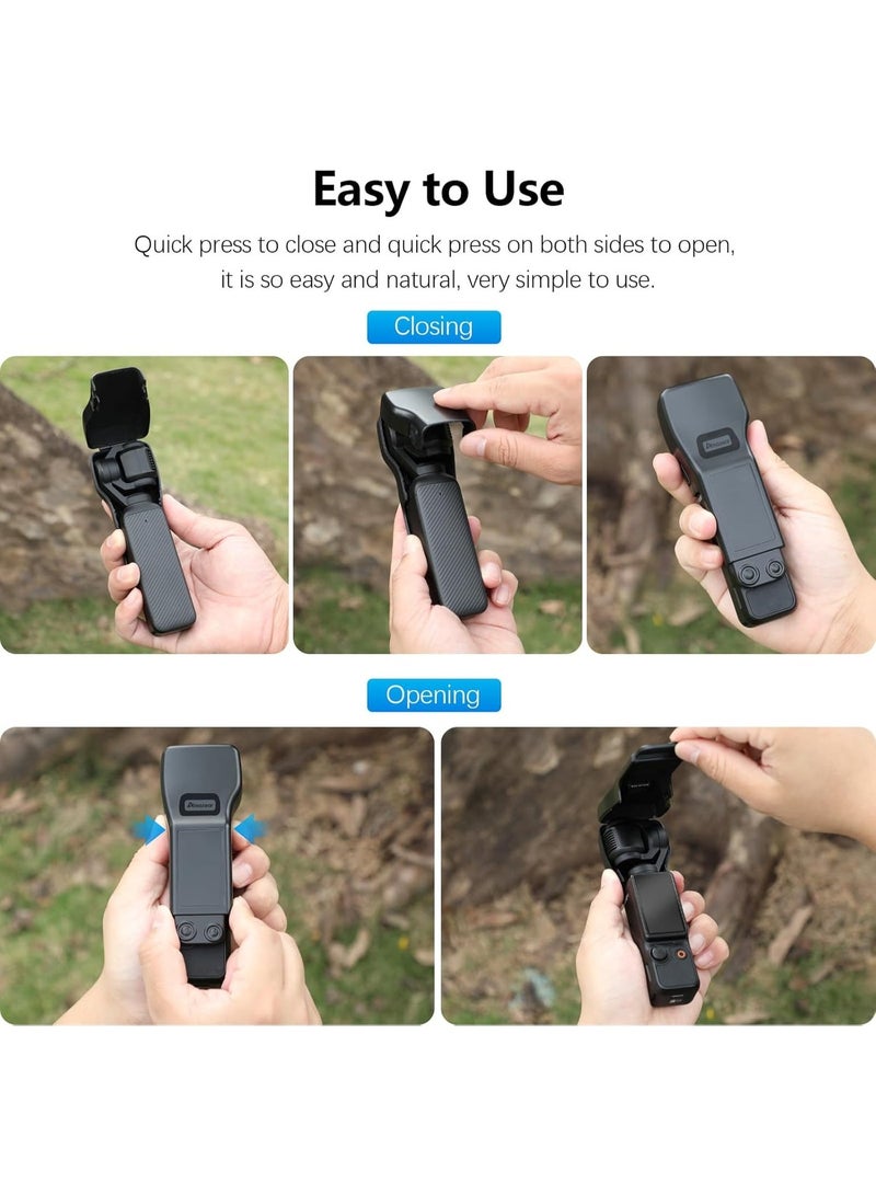 AMAZEAR DJI Osmo Pocket 4 Pocket 3 Gimbal Screen Protective Cover for DJI OSMO Pocket 4/3/Xtra Muse, Pocket4 Accessories Portable Lens Cap Hard Case with Soft Lining for Carry/Protection/Storage, Quick Open/Close - Image 5
