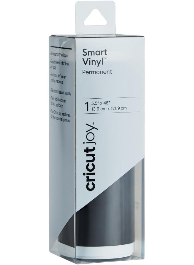 Cricut Joy Smart Permanent Vinyl (5.5 Inx48 In) For Joy Create Diy Projects Decals Stickers & More All-Weather & Fade-Proof Ideal For Indoor/Outdoor Use Black - Image 1