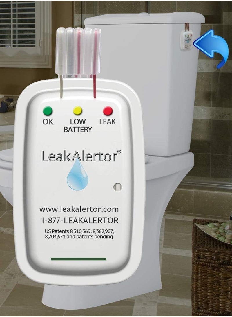 LeakAlertor - Toilet Leak Detector Installs in Seconds No Tools Required Detects Leaks Running Toilets and Other Problems that Cause High Water Bills Visual and Audible Alerts - Image 1