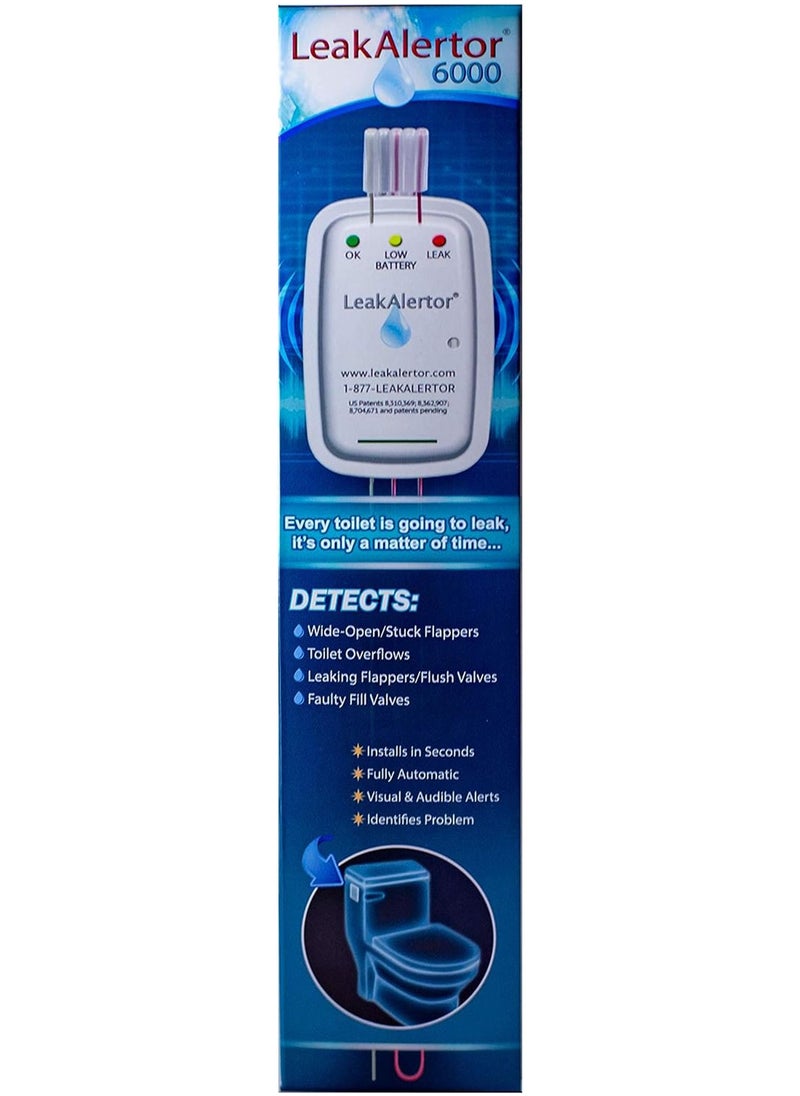 LeakAlertor - Toilet Leak Detector Installs in Seconds No Tools Required Detects Leaks Running Toilets and Other Problems that Cause High Water Bills Visual and Audible Alerts - Image 1