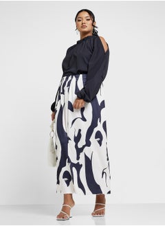 Ginger Plus Monochrome Midi Skirt  - Image 2