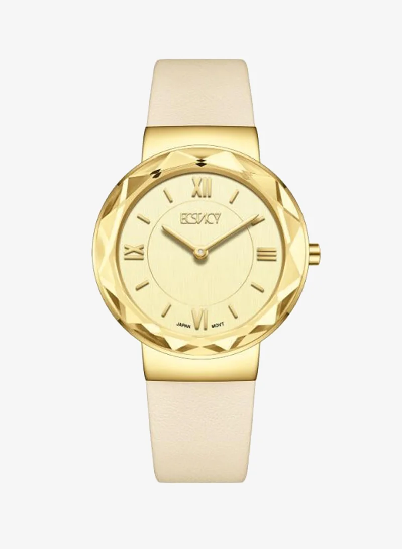 إكستاسي Women's Leather Analog Watch E25506-GLCC - 34.5mm mm