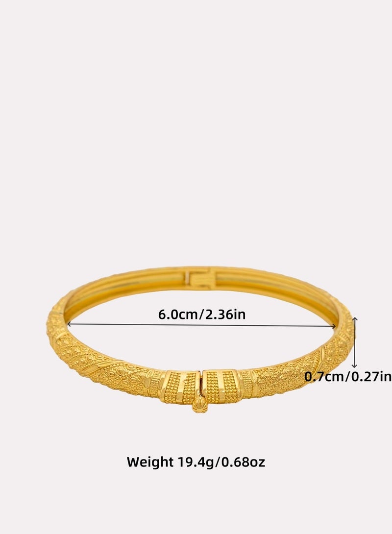 فاشون سوار مطبوع عليه نقاط متوازية، سوار أنيق من النحاس الصديق للبيئة للنساء - Image 2