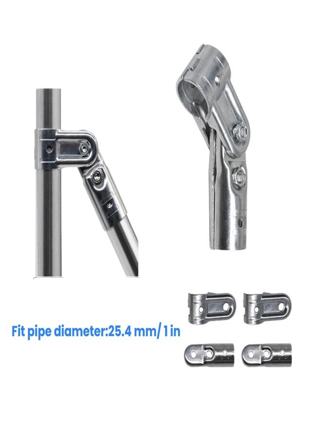 FLEXKEA 2 Pcs Adjustable 2-Way Pipe Clamp,Fit for 1 Inch (25.4 mm) OD Steel Pipe,Chain Link Fence Clamps, Steel End Rail Clamps, Galvanized Fence Pipe (Bolts/Nuts Included) for DIY Rack, Shelf and Cart - Image 4