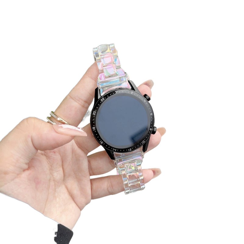 Adjustable Smartwatch Band Compatible with Samsung Galaxy Watch 4 with Fit Replacement Strap for Daily Wear in Black - Image 2