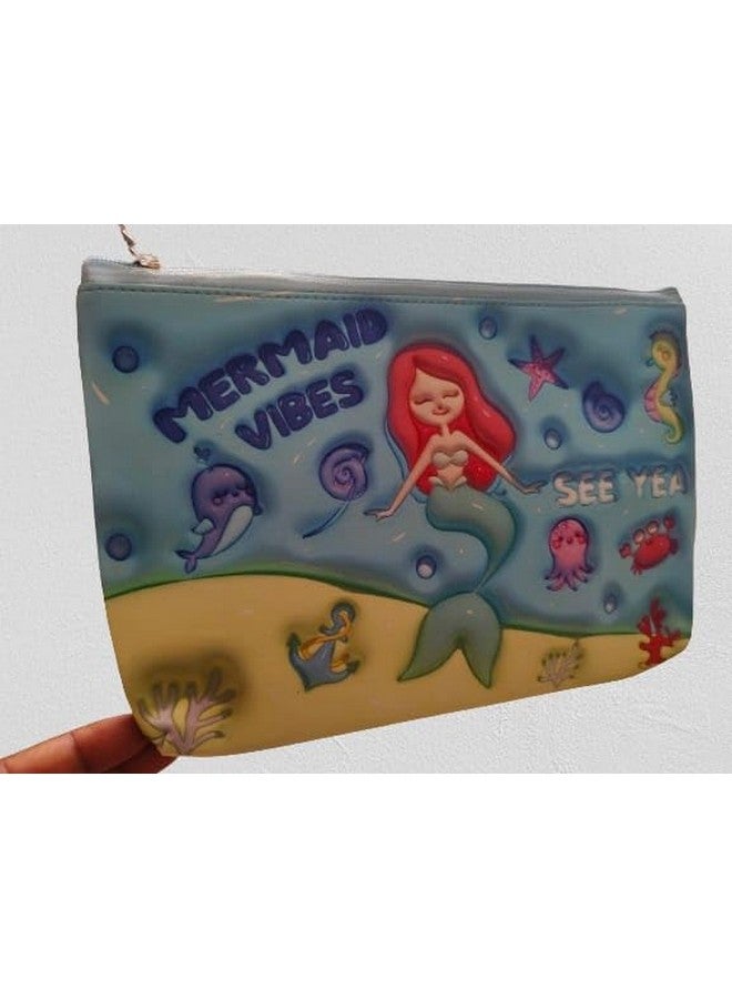 Nehuu Creations Pencil Pouch with Travel Cosmetic Bag Multipurpose Waterproof Pack of 1 - Image 2