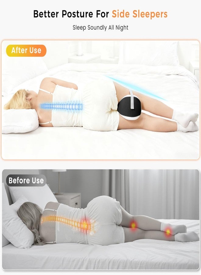 Owlprince Knee Pillow for Side Sleepers, Memory Foam Leg Pillow for Spine Alignment, Sciatica, Hip & Joint Pain Relief, Breathable Cover & Adjustable Strap for Side/Back Sleepers - Image 4