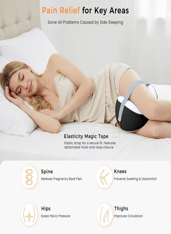 Owlprince Knee Pillow for Side Sleepers, Memory Foam Leg Pillow for Spine Alignment, Sciatica, Hip & Joint Pain Relief, Breathable Cover & Adjustable Strap for Side/Back Sleepers - Image 5