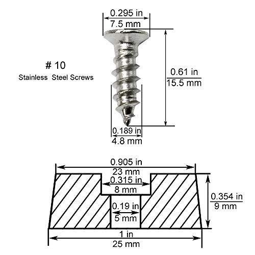 Otrestodyl Rubber Cutting Board Feet with Stainless Washer and Screws, 1 inch Black Round Rubber Feet, Non Slip Bumper Pads for Furniture, Electronics & Application,20 Pack - Image 4