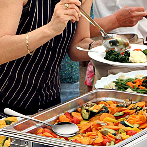 AOOSY Serving Spoons x 3, Slotted Spoons x 3, 8.7 inches Utility Advanced Performance Skimmer Perforated, Stainless Steel Serving Utensils Set for Buffet Can Banquet Cooking Kitchen Basics - Image 4