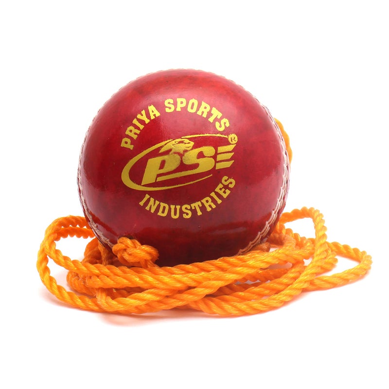 PSE Priya Sports Red Practice Leather Cricket Ball Pack of 1 - Image 3
