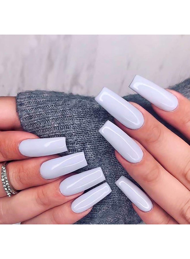 brunson نصائح أظافر زائفة كلاسيكية فرنسية بيضاء احترافية عبوة إعادة تعبئة 100 قطعة - الحجم 0, CLFCN0 - Image 3