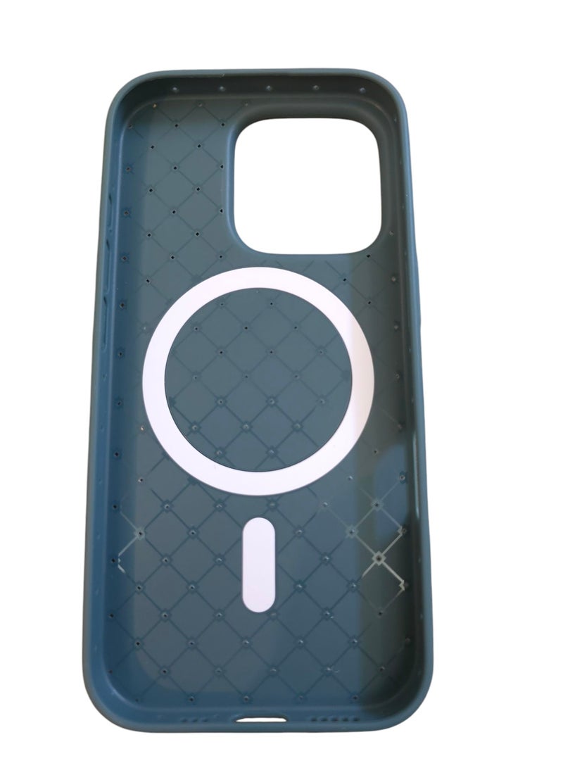 جراب لهاتف 16برو ، مصنوع من نسيج كامل، ملمس الجلد، أداة مبتكرة تجمع بين الحماية القصوى والتصميم الأنيق، باستخدام مواد عالية الجودة وتقنيات متقدمة، اللون: (أخضر نعناع) - Image 2