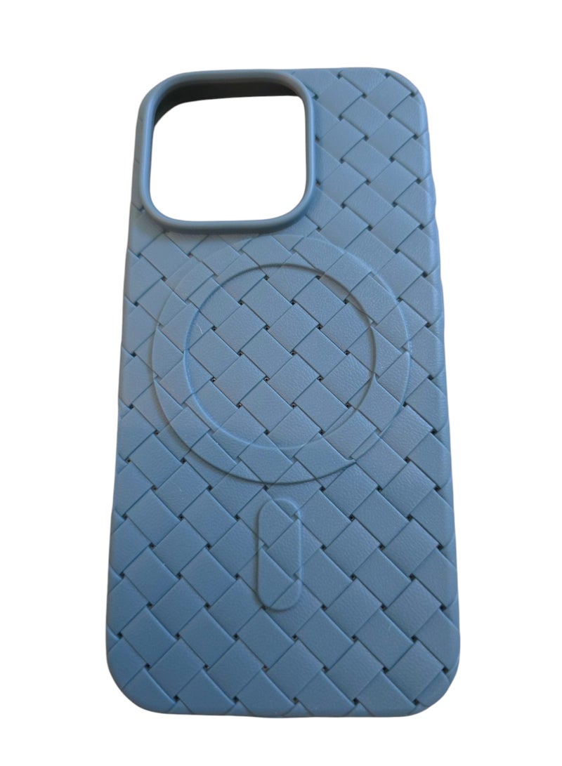 جراب لهاتف 16برو ، مصنوع من نسيج كامل، ملمس الجلد، أداة مبتكرة تجمع بين الحماية القصوى والتصميم الأنيق، باستخدام مواد عالية الجودة وتقنيات متقدمة، اللون: (أخضر نعناع) - Image 1