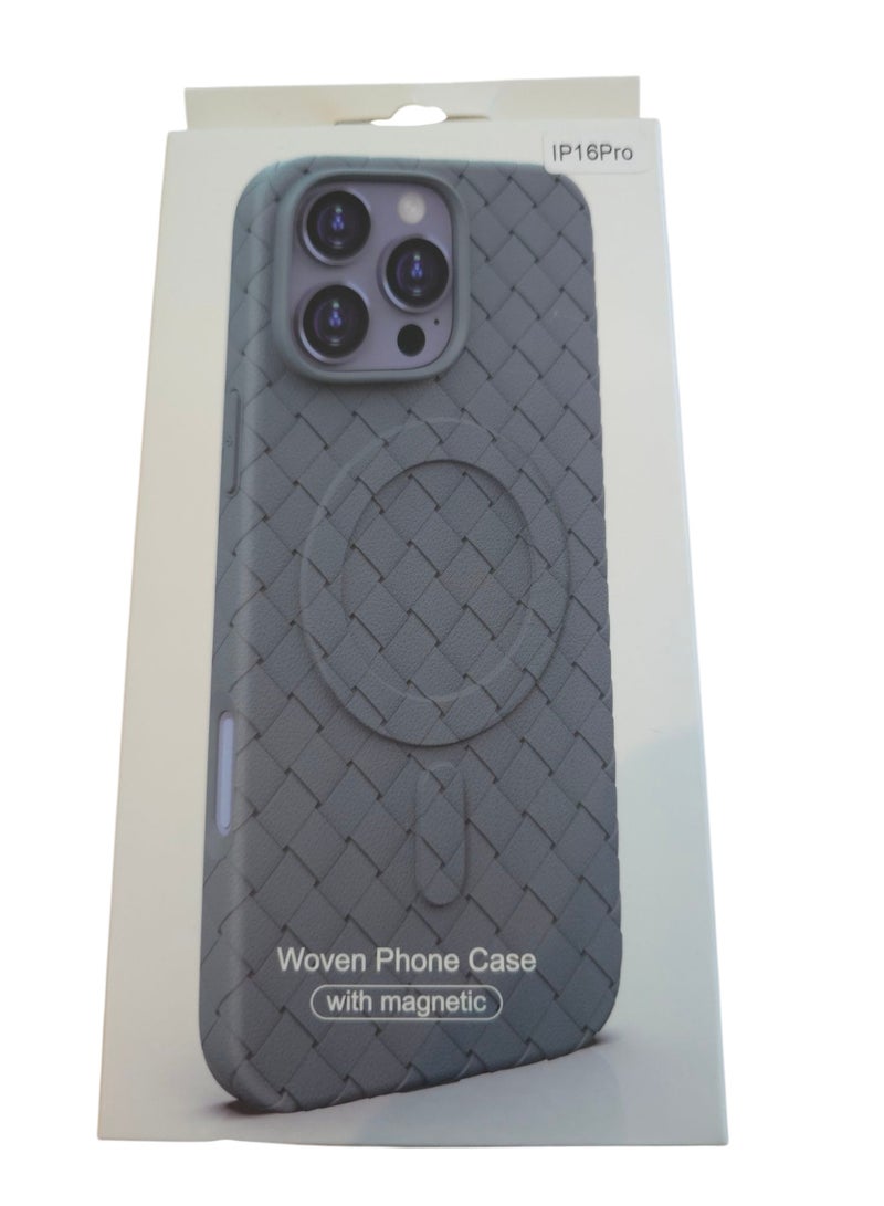 جراب لهاتف 16برو ، مصنوع من نسيج كامل، ملمس الجلد، أداة مبتكرة تجمع بين الحماية القصوى والتصميم الأنيق، باستخدام مواد عالية الجودة وتقنيات متقدمة، اللون: (أخضر نعناع) - Image 3