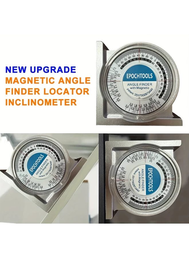 High Precision Magnetic Angle Finder 1pc Strong Tilt Gauge Easy Read Scale for Construction Engineering - Image 3