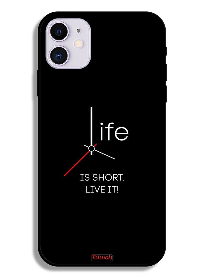 Tolwak Apple iPhone 12 mini Protective Case Life Is Short Live It - Image 2