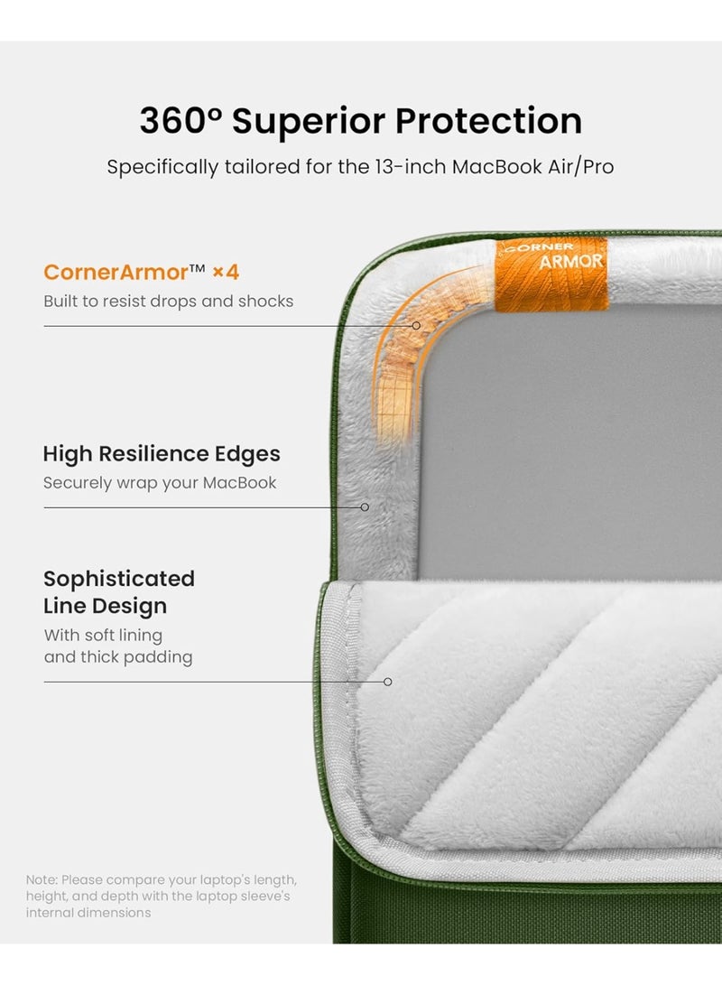 Tomtoc Defender-A13 360 Case for 13 Inch MacBook Air M4/A3240 2025, M3/A3113, M2/A2681 M1/A2337 2022-2018, 13 Inch MacBook Pro M2/A2686 M1/A2338 2022-2016, Water-Repellent Shockproof Full Protection Eco-Friendly Laptop Sleeve - Image 4