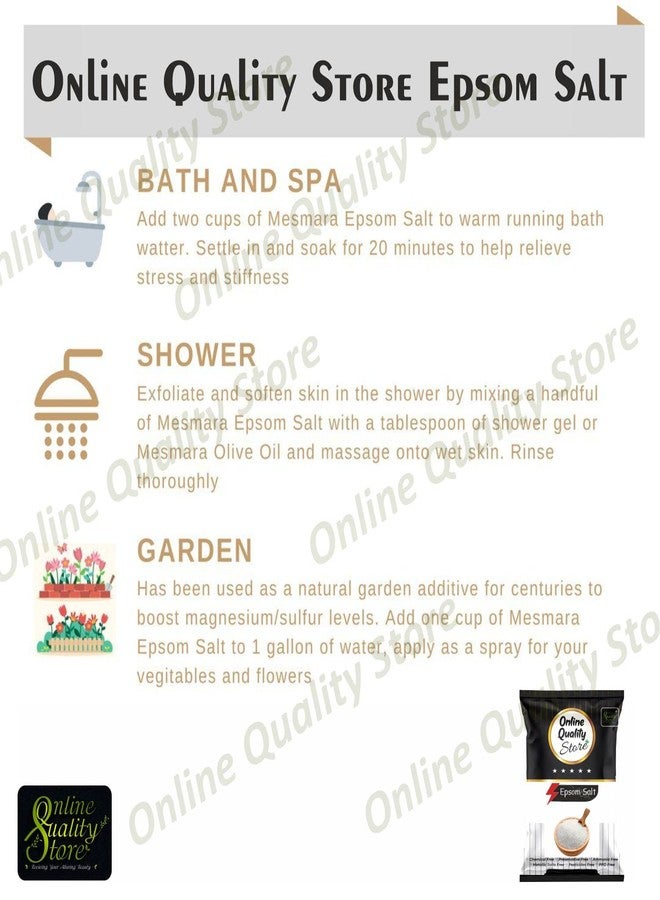 Online Quality Store Epsom Salt - 250g (Magnesium Sulphate) for Relaxation Muscle Relief, Relives Aches & Pain,Bath,Plants, multipurpose use - Image 5