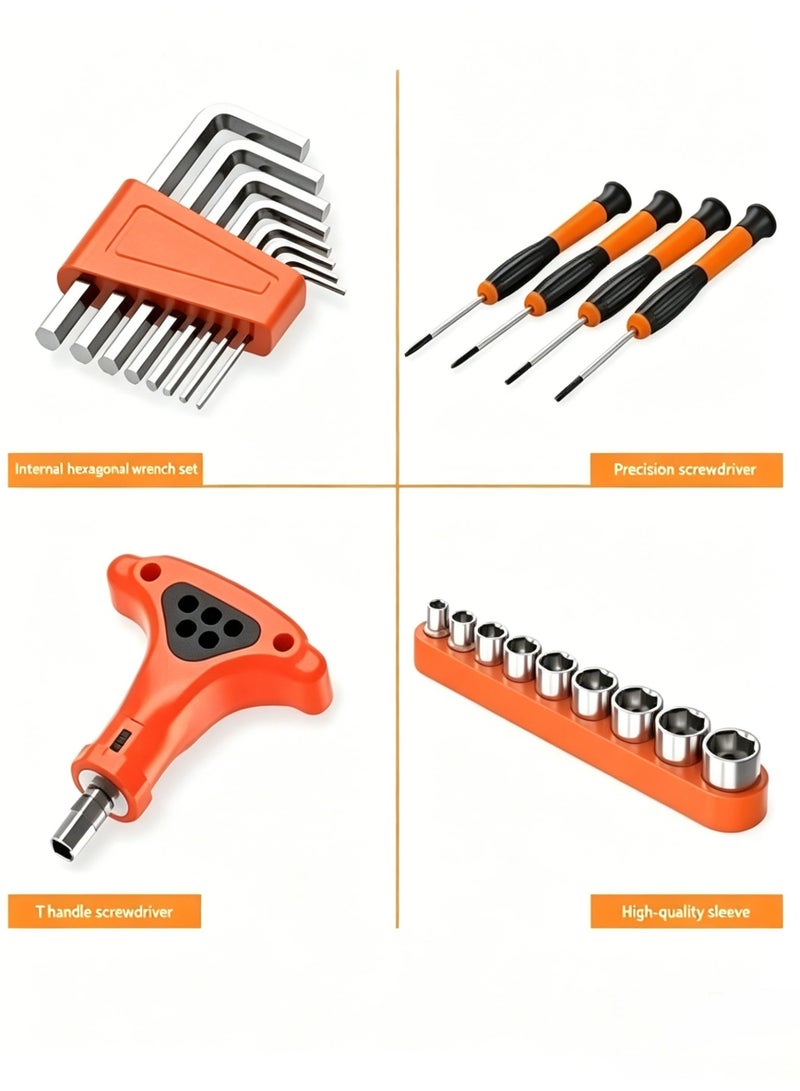 مجموعة أدوات، مجموعة أدوات إصلاح منزلية مكونة من 82 قطعة للرجال والنساء وطلاب الجامعات، مجموعات أدوات يدوية أساسية للمنزل مع حقيبة لحماية المنزل، مستلزمات السكن الجامعي ومشاريع ”افعلها بنفسك“ - Image 4