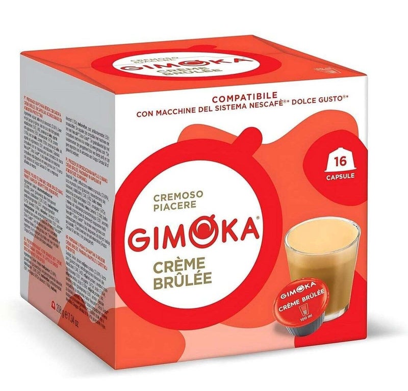 GIMOKA Dolce Gusto Creme Brulee 16 Coffee Capsules 208g - Image 1