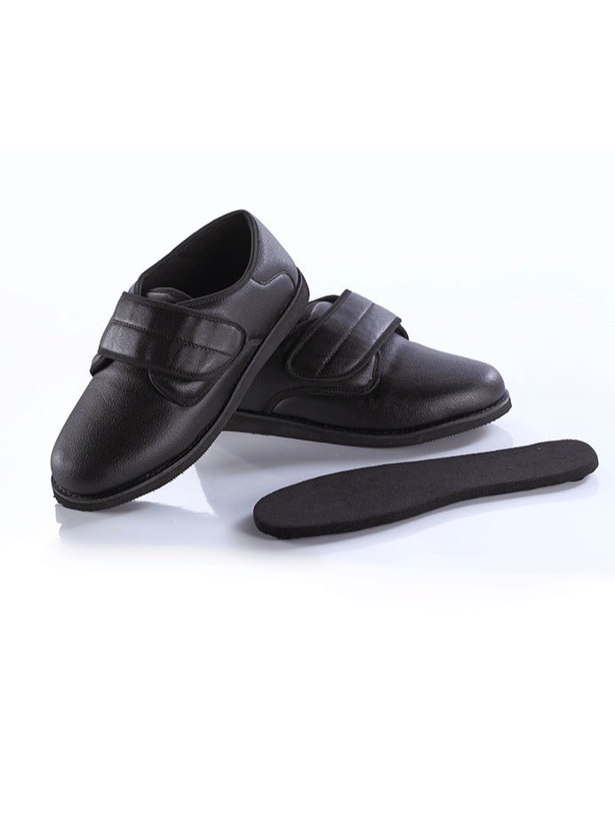 HT Very comfortable diabetic shoe for swollen feet for diabetics, orthotics, and rheumatic patients, size 46, black - Image 2