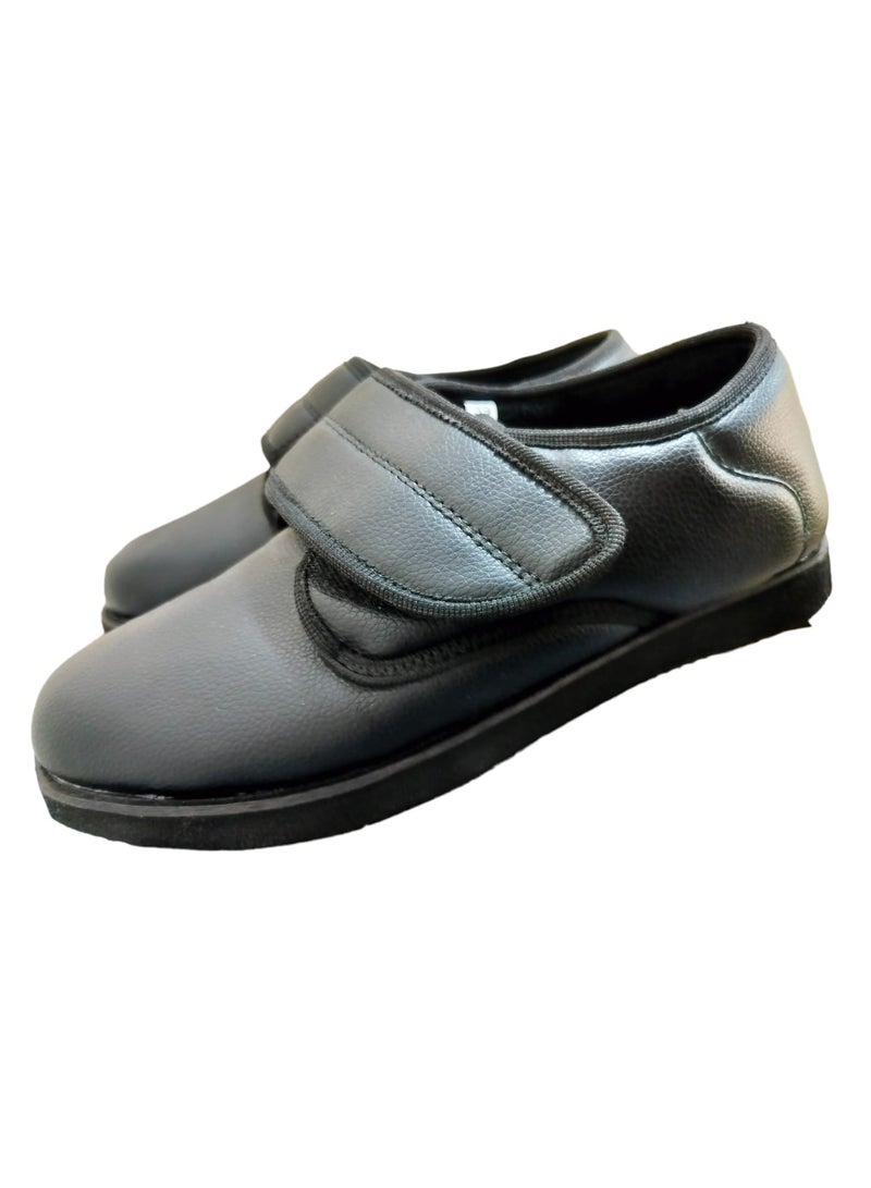 HT Very comfortable diabetic shoe for swollen feet for diabetics, orthotics, and rheumatic patients, size 46, black - Image 3