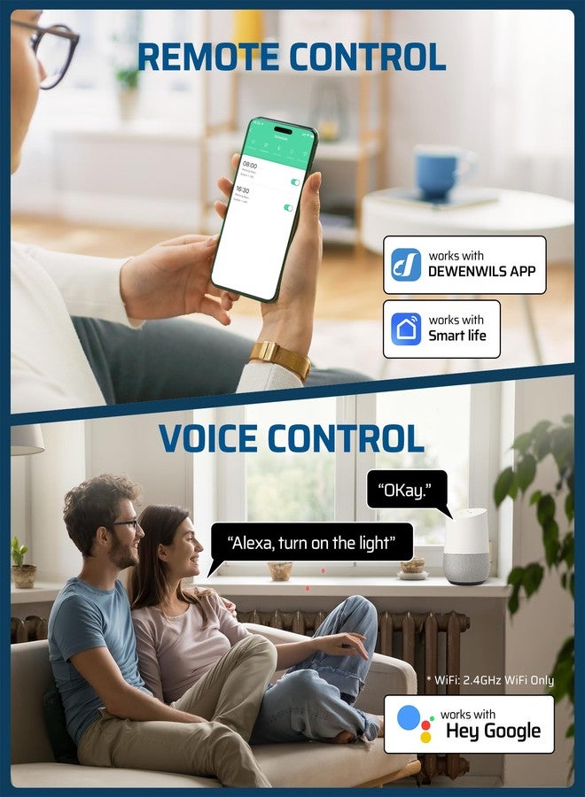 DEWENWILS Pool Pump Timer, Outdoor Smart WiFi Box, Heavy Duty 40A 120VAC 2HP Wireless Controller Timer for Pool, Water Heater, Compatible with Smart Phone, Alexa, Google Assistant, ETL Listed - Image 3