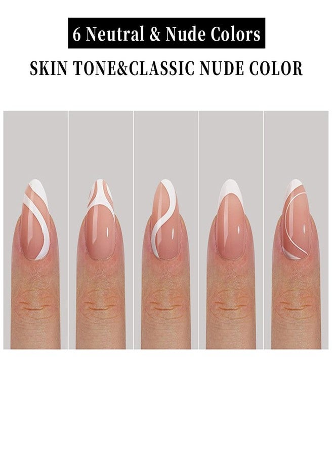OFDNE French Short Almond Press on Nails 5 French Styles Pre-colored Nude Soft Gel Nail Tips 150Pcs Full Cover Natural Long Lasting Short Nude French Fake Nails Extensions for Easy DIY Nail Art - Image 4