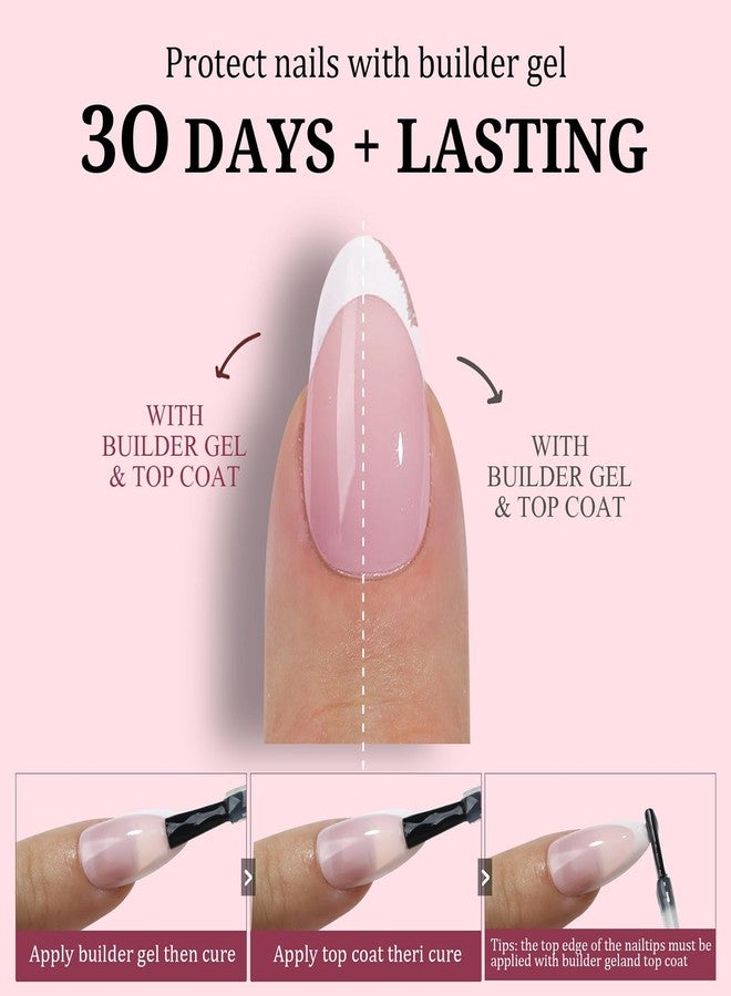 OFDNE French Short Almond Press on Nails 5 French Styles Pre-colored Nude Soft Gel Nail Tips 150Pcs Full Cover Natural Long Lasting Short Nude French Fake Nails Extensions for Easy DIY Nail Art - Image 3