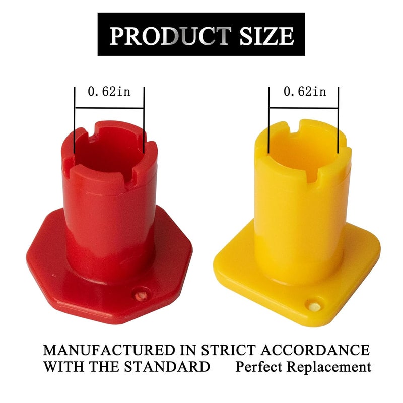 AUPARTIK Parking Brake & Trailer Air Supply Mv-3 Knob Yellow & Red Fit for Peterbilt Kenworth Volvo Western Star Truck Air Brake Knobs for Semi Trucks 298818 298817 - Image 4