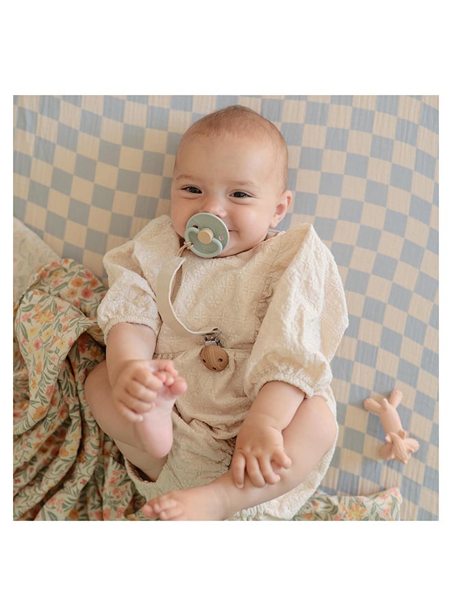 FRIGG Little Viking Latex Baby Pacifier 0-6M 2-Pack Sage/Cream - Size 1 - Image 5