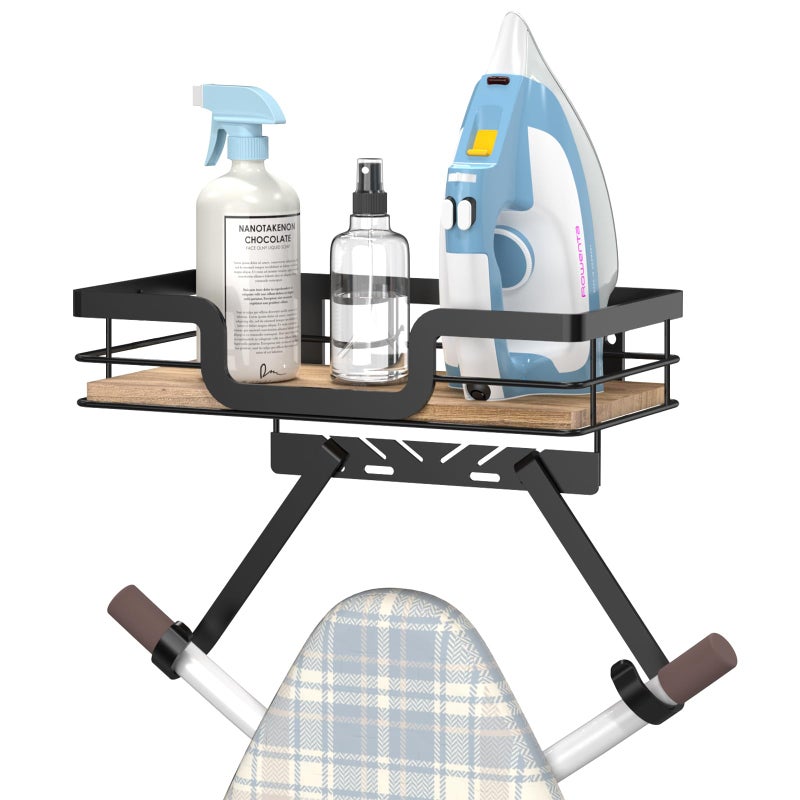 PAROTO Ironing Board Holder Wall Mount Laundry Room Organization Storage Black TV Shaped Space Saving Ironing Board Hanger for Laundry Room Decor and Accessories - Image 2
