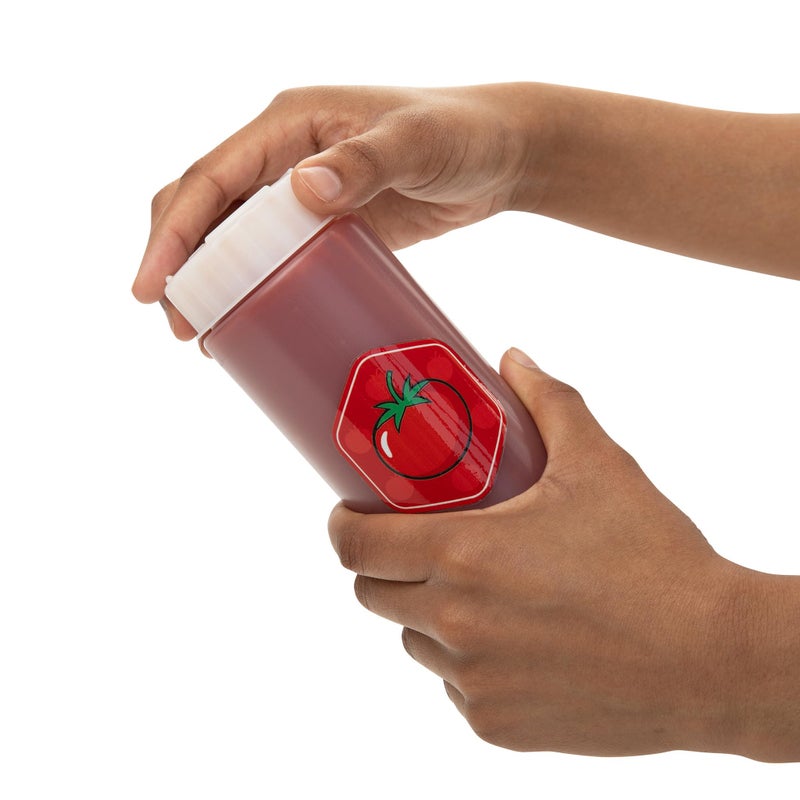 Brenium 6-Pack No-Drip FIFO Squeeze Bottles â€“ 18oz BPA-Free Refillable Condiment Dispensers with White Twist Caps for Ketchup, Mayo, BBQ, Pesto, Garlic & Hot Sauce â€“ Mess-Free, Dishwasher Safe - Image 4
