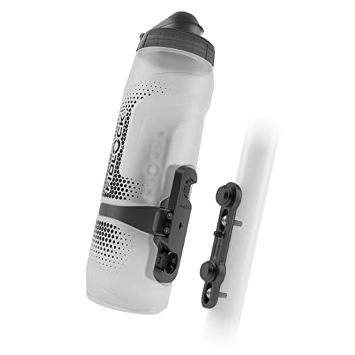 FIDLOCK Twist Bottle 800ml/27oz + Base Systems | New Leak-Proof, Self-Sealing Bottle Cap | Bike Water Bottle Holder with No Screws & Attached Bottle | Cage Free Magnetic Rack | Clear - Image 1