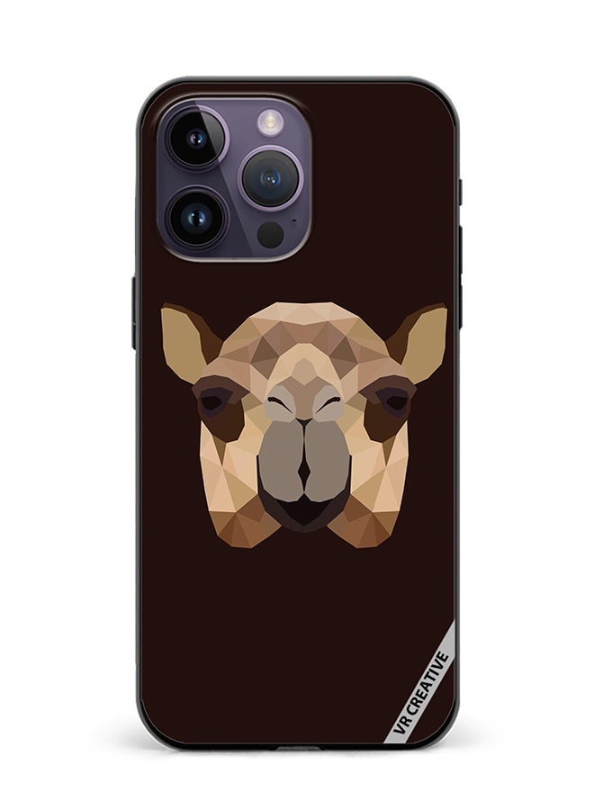 VR CREATIVE Protective Case Cover For Apple iPhone 15 Pro The Camel Polygon Design Multicolour - Image 1