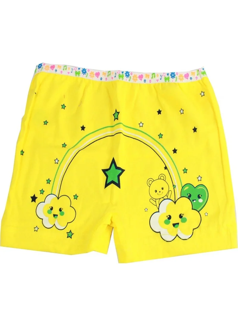 Tutku 3-Pack Elastane Girls' Printed Panties Boxer Shorts