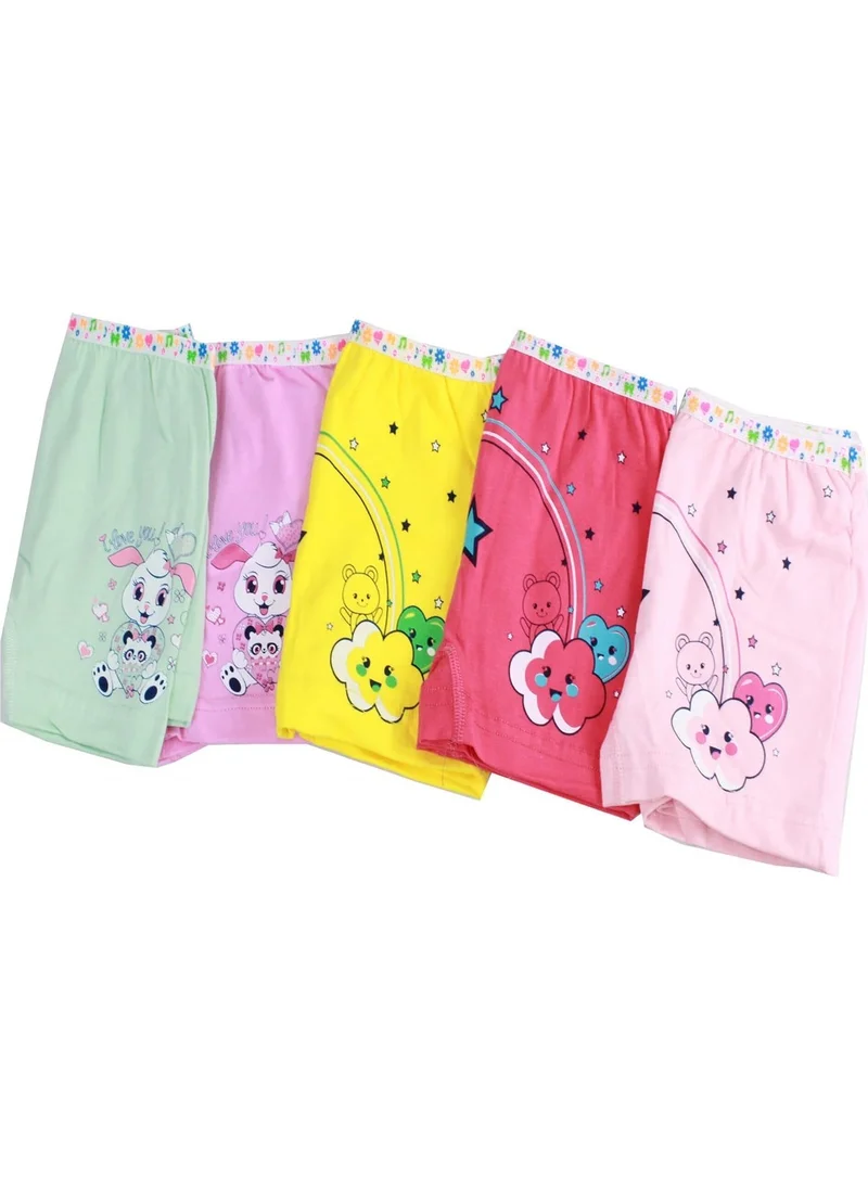Tutku 3-Pack Elastane Girls' Printed Panties Boxer Shorts