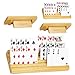 plusvivo Card Holders for Playing Cards with Adjustable Stand Set of 4 Playing Cards Holders Organizer for Adults Seniors Kids 5 Slots Wooden Card Holder for Canasta Hand and Foot Bridge - Image 4