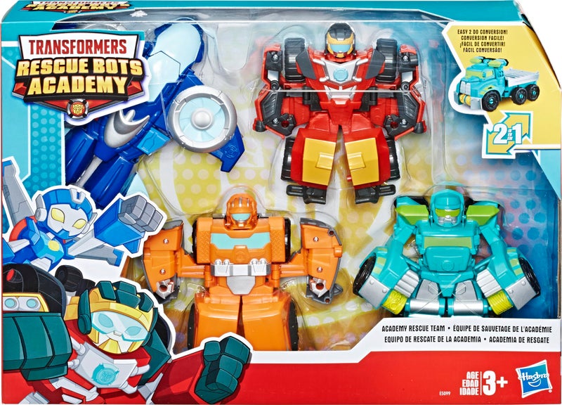 Playskool Heroes Transformers Rescue Bots Academy Rescue Team Pack, 4 Collectible 4.5" Converting Action Figures, Toys for Kids Ages 3 & Up (Amazon Exclusive) - Image 1
